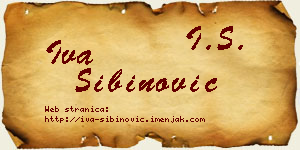 Iva Sibinović vizit kartica